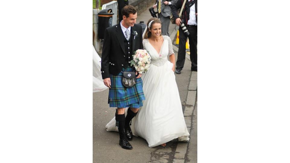 Andy Murray and Kim Sears on wedding day