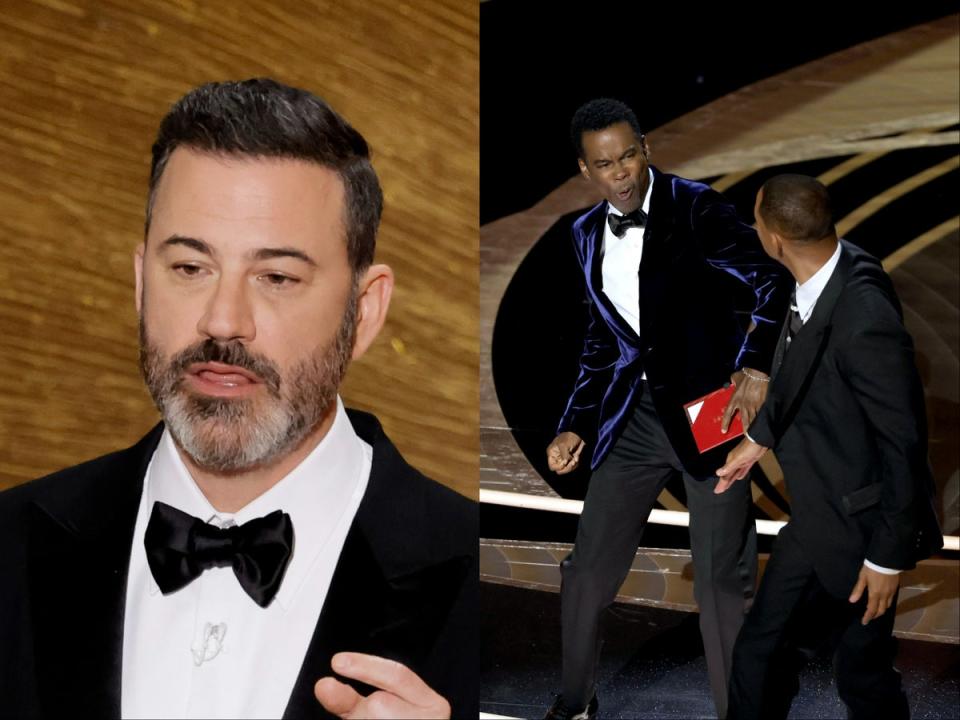 Jimmy Kimmel, Chris Rock and Will Smith (Getty)