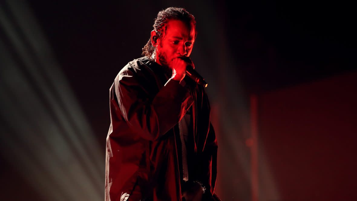 Recording artist Kendrick Lamar performs onstage during the 60th Annual GRAMMY Awards at Madison Square Garden on January 28, 2018 in New York City. (Photo by Christopher Polk/Getty Images for NARAS)