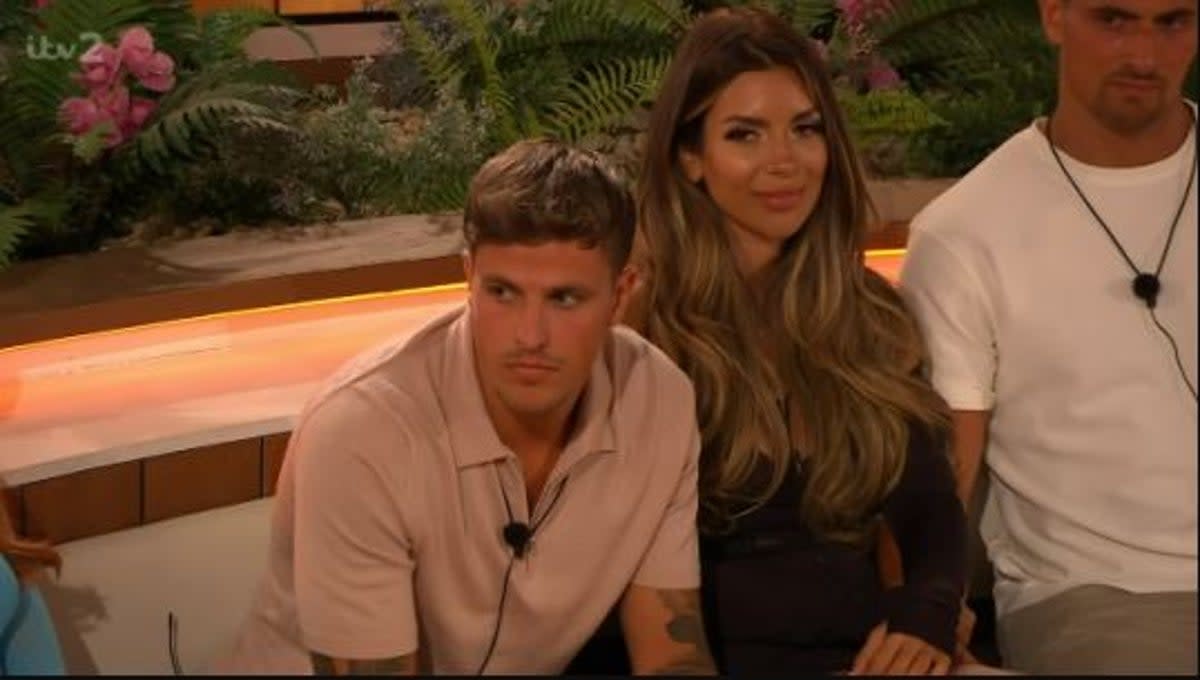 Love Island fans called Luca Bish ‘rude’ after his reaction to being recoupled with bombshell Danica Taylor (ITV)