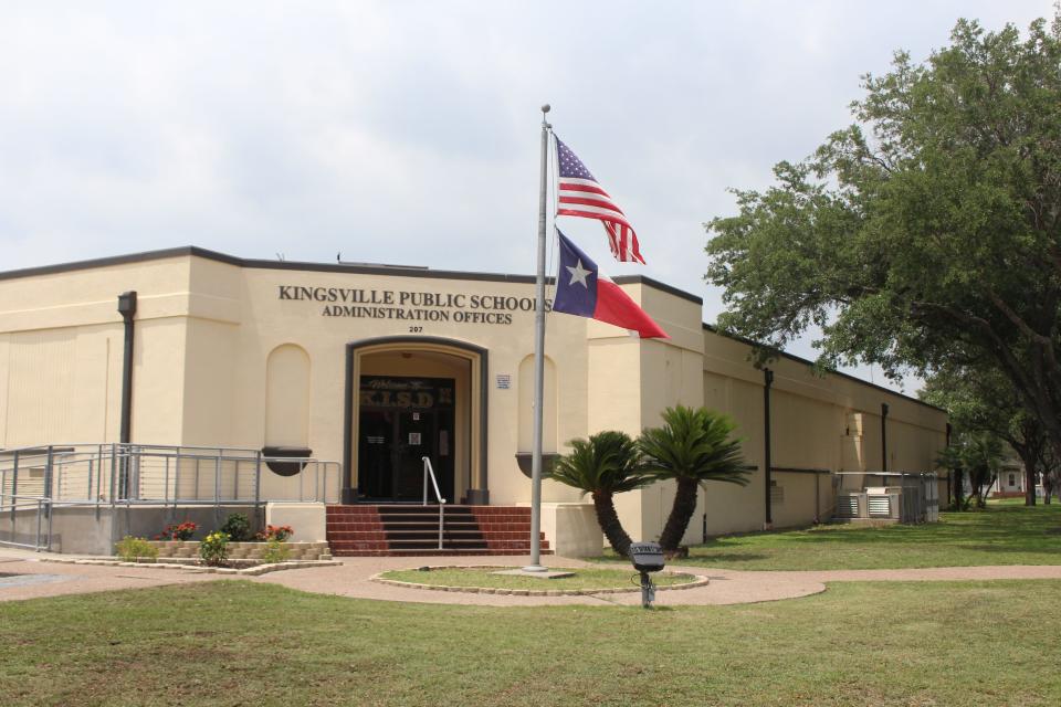 The Kingsville ISD administration office is seen on May 8.