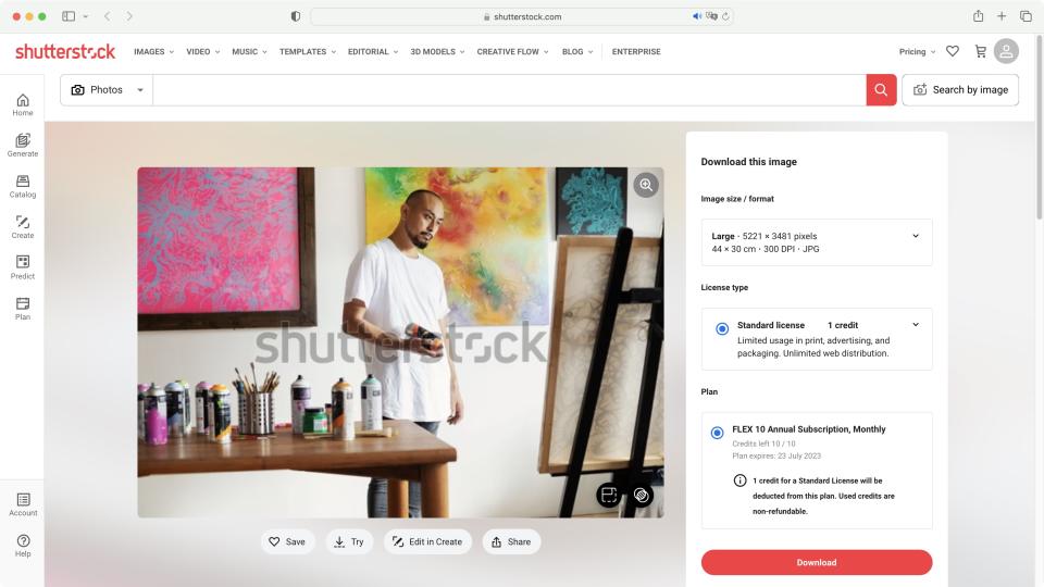 Shutterstock during our test and review process