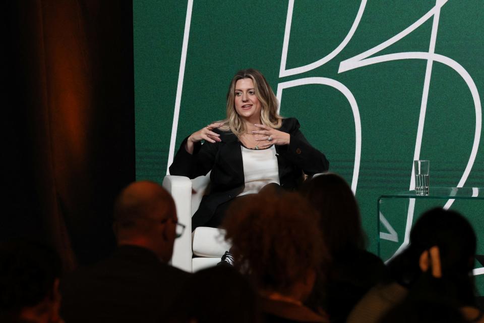 Keily Blair, CEO of OnlyFans', speaks during the Axios BFD event in New York City, U.S., October 12, 2023.