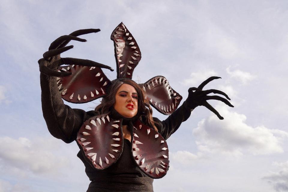 28 October 2022: A cosplayer attends the MCM Comic Con London 2022 at the ExCel Centre in London (Reuters)