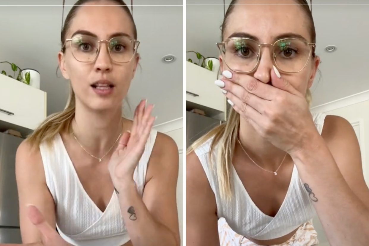 Emma Diedrichs was shocked to be told by a man that her outfit wasn't appropriate for a mum to be wearing. Credit: TikTok/emma_diedrichs