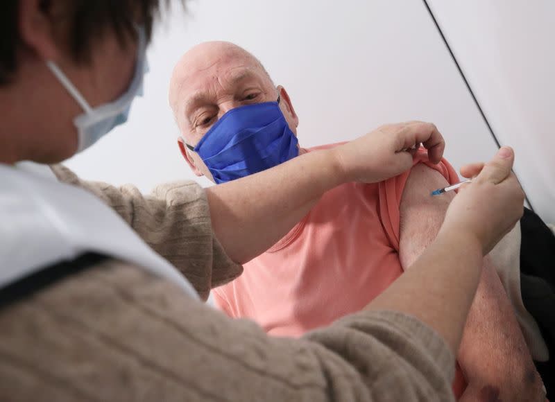 Oxford/AstraZeneca's COVID-19 vaccine at a vaccination centre in Antwerp