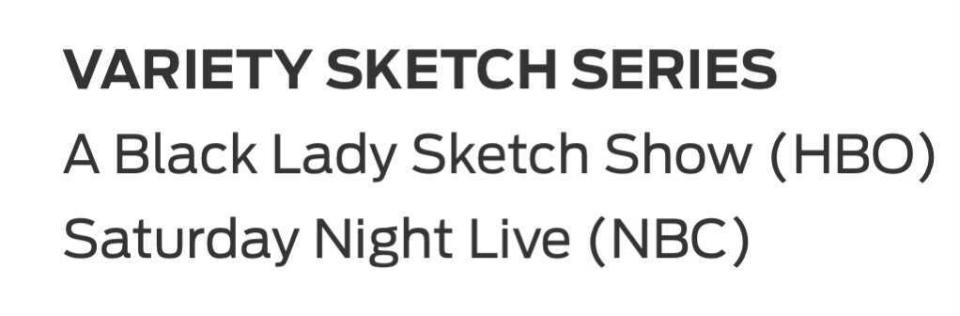 Emmys Variety Sketch Series