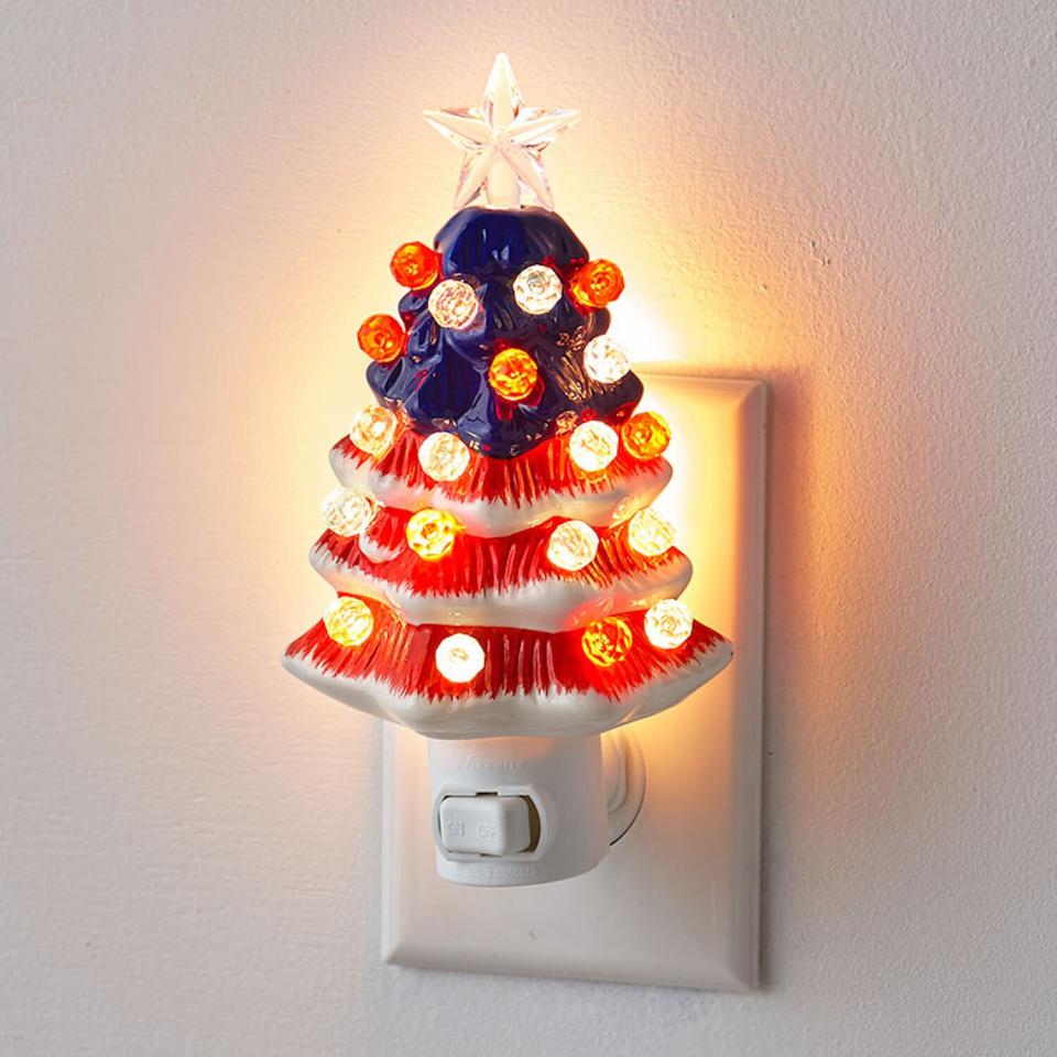 Retro Lighted Christmas Trees