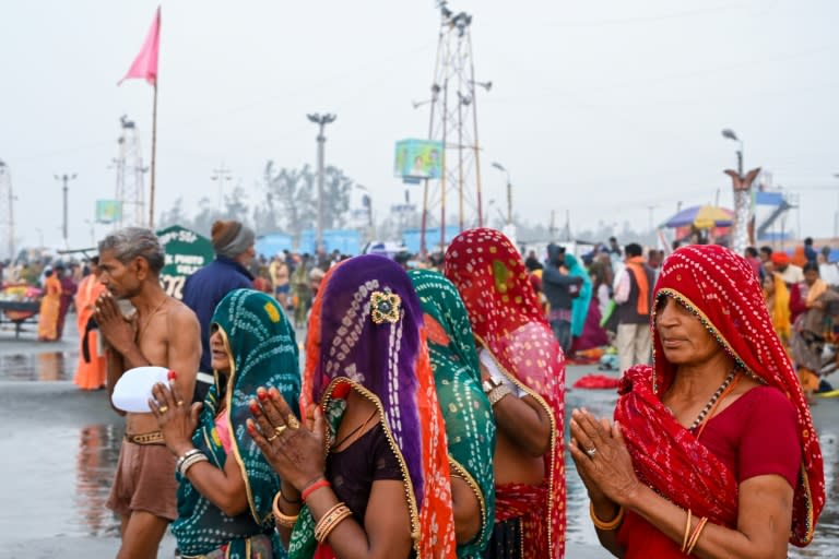 As many as three million people are expected to attend the Gangasagar Mela religious festival (AFP/Dibyangshu SARKAR)