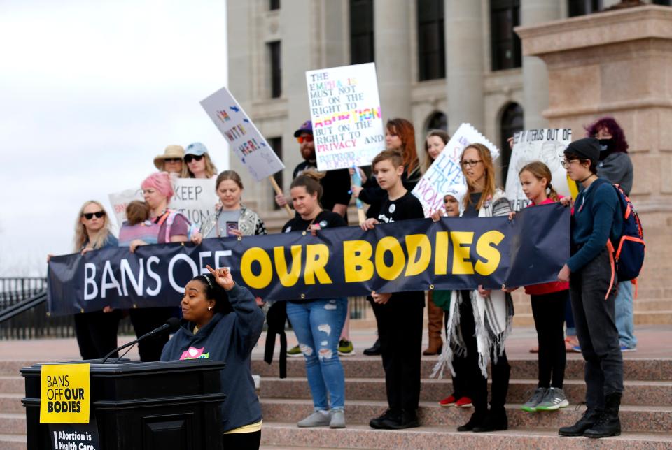 The Bans Off Oklahoma rally on Tuesday in Oklahoma City was intended to bring people together to fight for reproductive rights.