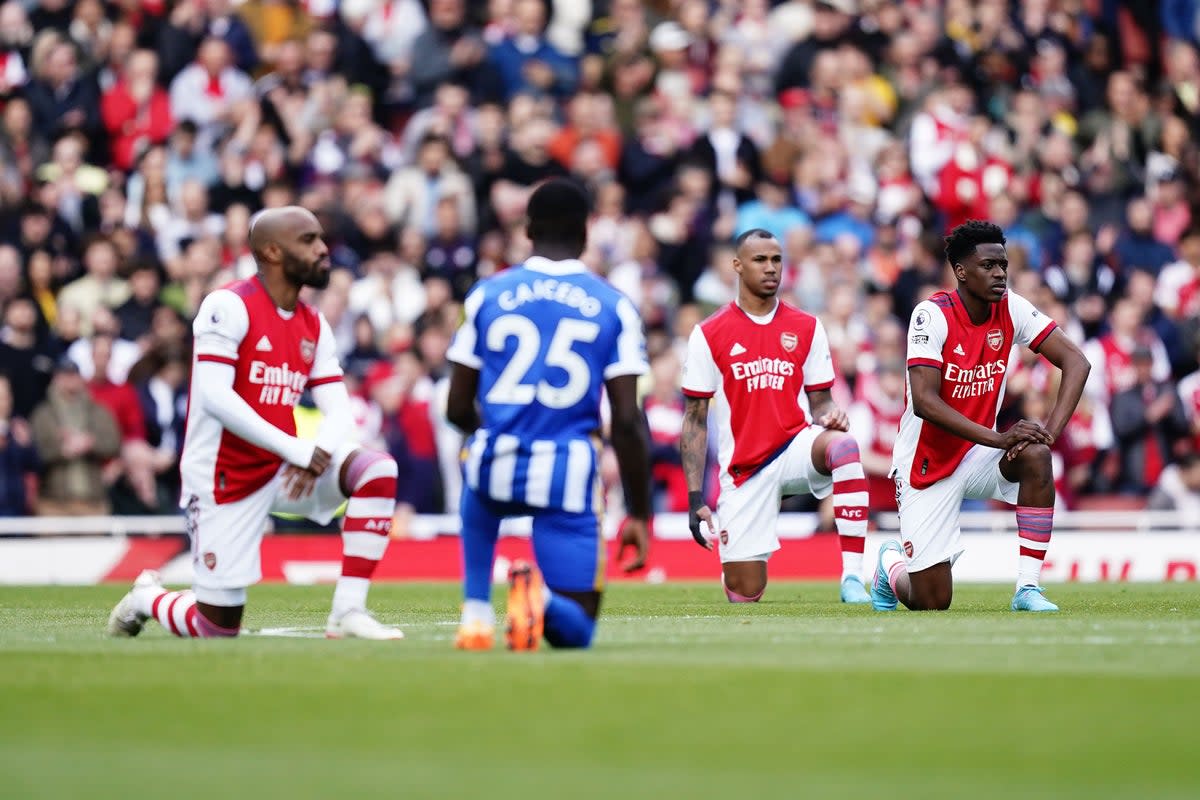 Premier League players will take the knee as part of the No Room For Racism campaign over the next two weekends (Aaron Chown/PA) (PA Wire)