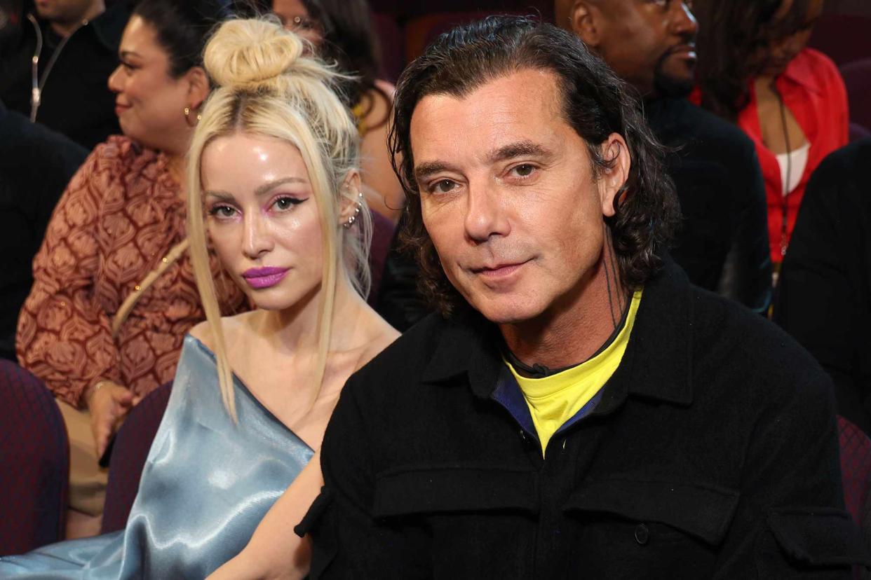 <p>Kevin Mazur/Getty</p> Xhoana X and Gavin Rossdale attend the 2024 iHeartRadio Music Awards on April 01, 2024. 