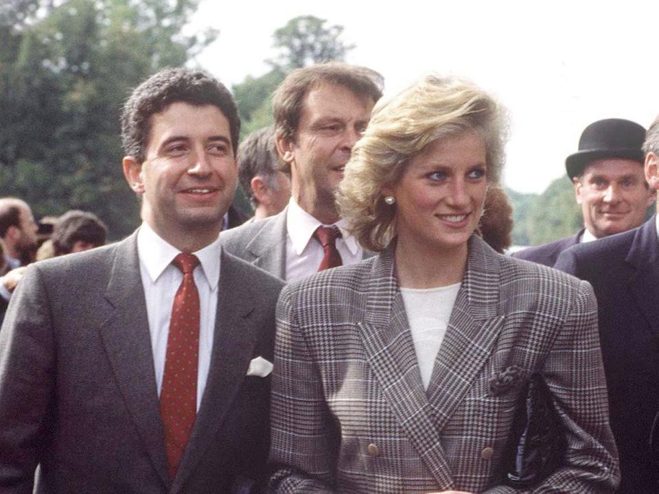 Princess Diana With Her Private Secretary Patrick Jephson At The Burghley Horse Trials Stamford,lincolnshire