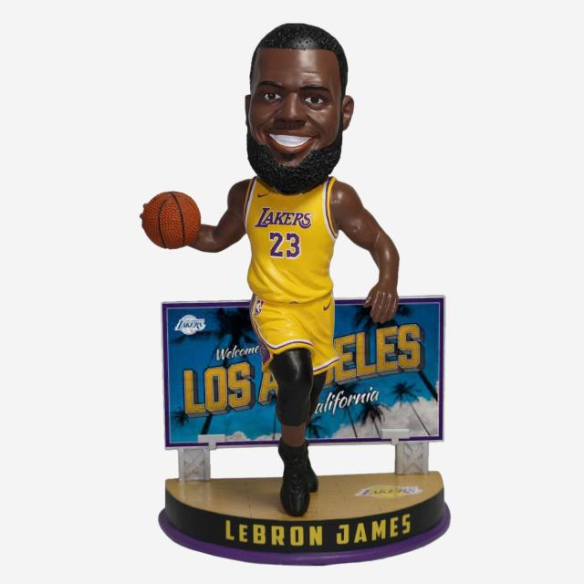 LeBron James Lakers City Jersey bobblehead available 