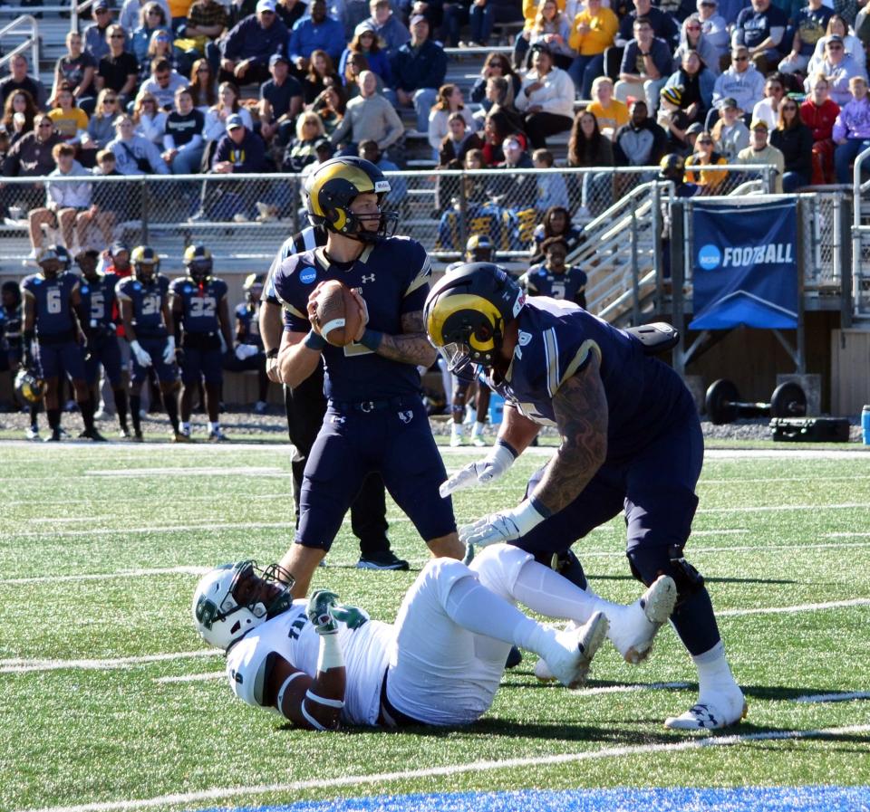 Shepherd quarterback Tyson Bagent passed for 372 yards and two touchdowns as the Rams defeated Slippery Rock 37-27 in the second round of the NCAA Division II playoffs.