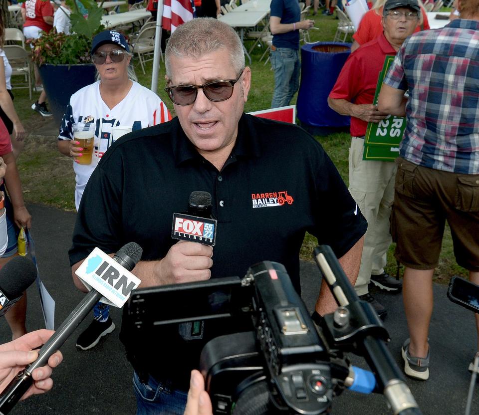 Congressional candidate Darren Bailey made an appearance at GOP Day on Thursday, Aug. 17, 2023, at the Illinois State Fair.