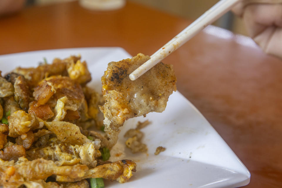 Grandfather Carrot Cake - Fried oyster egg