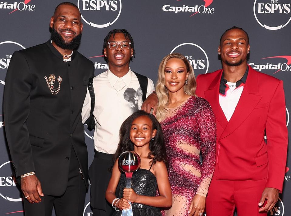 LeBron James, Bryce James, Zhuri James, Savannah James, Bronny James