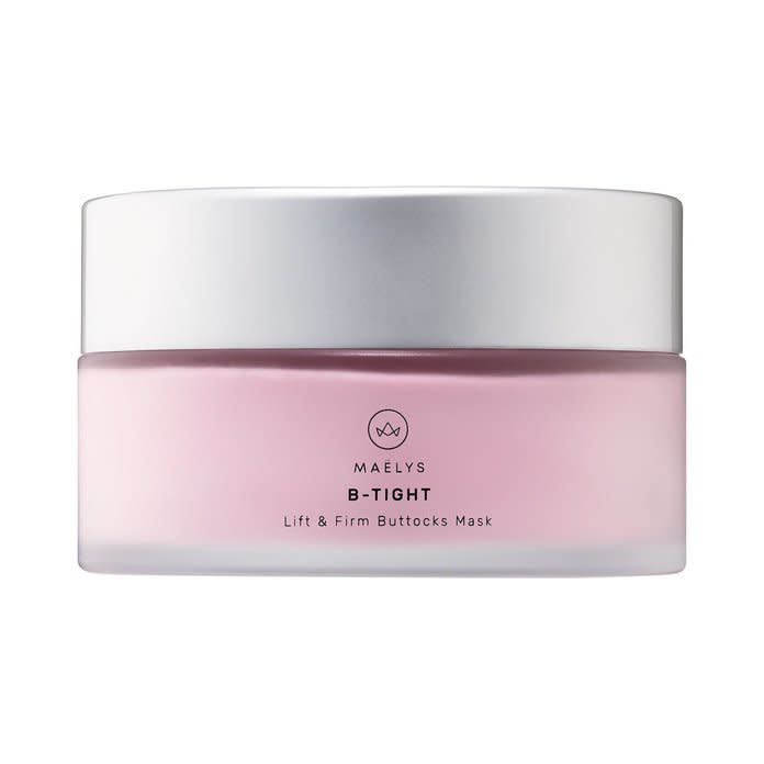 This best-selling butt mask MAELYS Cosmetics’ B-Tight Lift & Firm Booty Mask uses Kaolin clay to clear oil, blackheads, and blemishes from your pores, plus ingredients to moisturize your skin and tighten and tone, like caffeine.