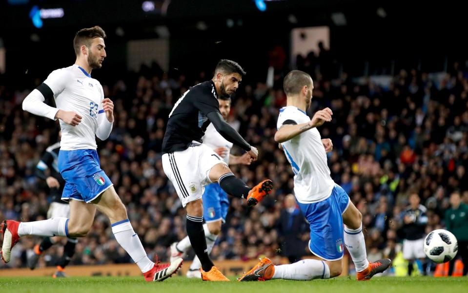 Ever Banega scored Argentina's first goal on the way to victory - PA