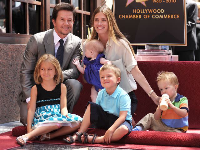 John Shearer/WireImage Mark Wahlberg and wife Rhea Durham with their children in 2010