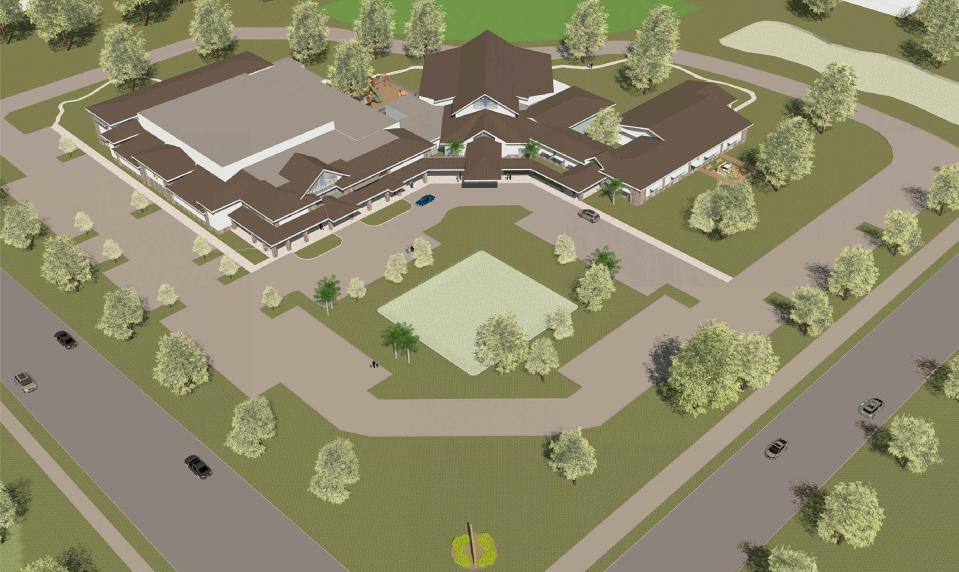 An artist rendering, done by Rardin & Carroll Architects in 2018, is for Glendale Christian School, which plans to build a new campus accommodating a maximum of 400 students at Fourth Street and 27th Avenue, south of Vero Beach.
