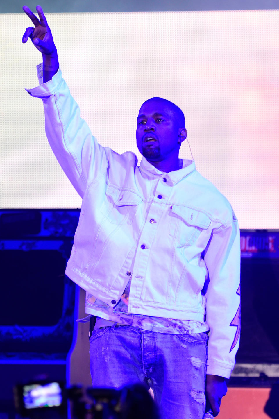 Kanye West performs onstage during day 1 of the 2016 Coachella Valley Music & Arts Festival Weekend 1 at the Empire Polo Club on April 15, 2016