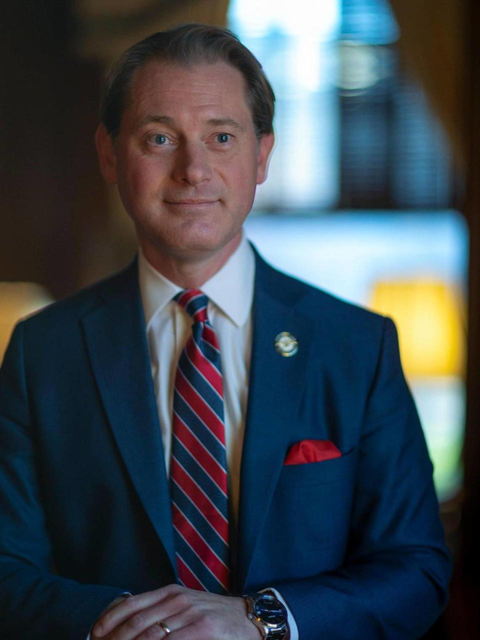 Kentucky Secretary of State Michael Adams is photographed in his office at the state Capitol in Frankfort, Ky., on Thursday, Nov. 17, 2023. Ryan C. Hermens/rhermens@herald-leader.com