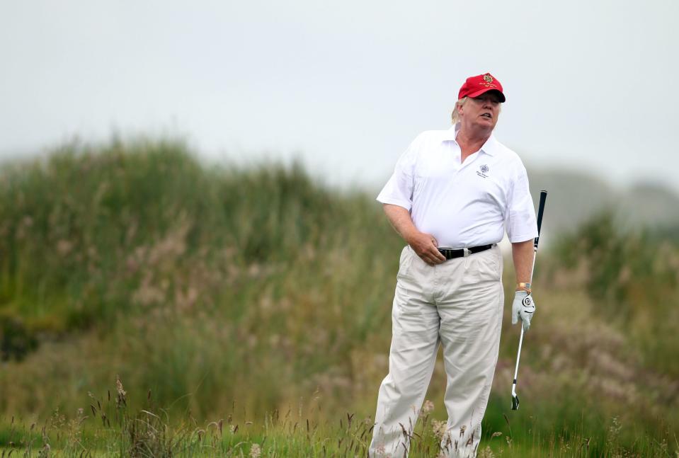 Donald Trump plays a round of golf after the opening of The Trump International Golf Links Course on July 10, 2012 in Balmedie, Scotland. (Photo: Ian MacNicol/Getty Images)