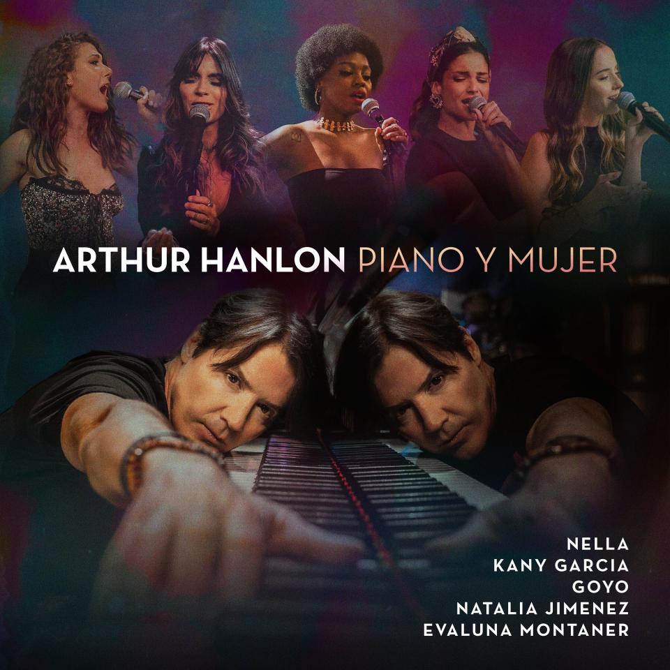 En esta imagen difundida por Sony Music, la portada del álbum "Piano y mujer" de Arthur Hanlon. (Sony Music vía AP)