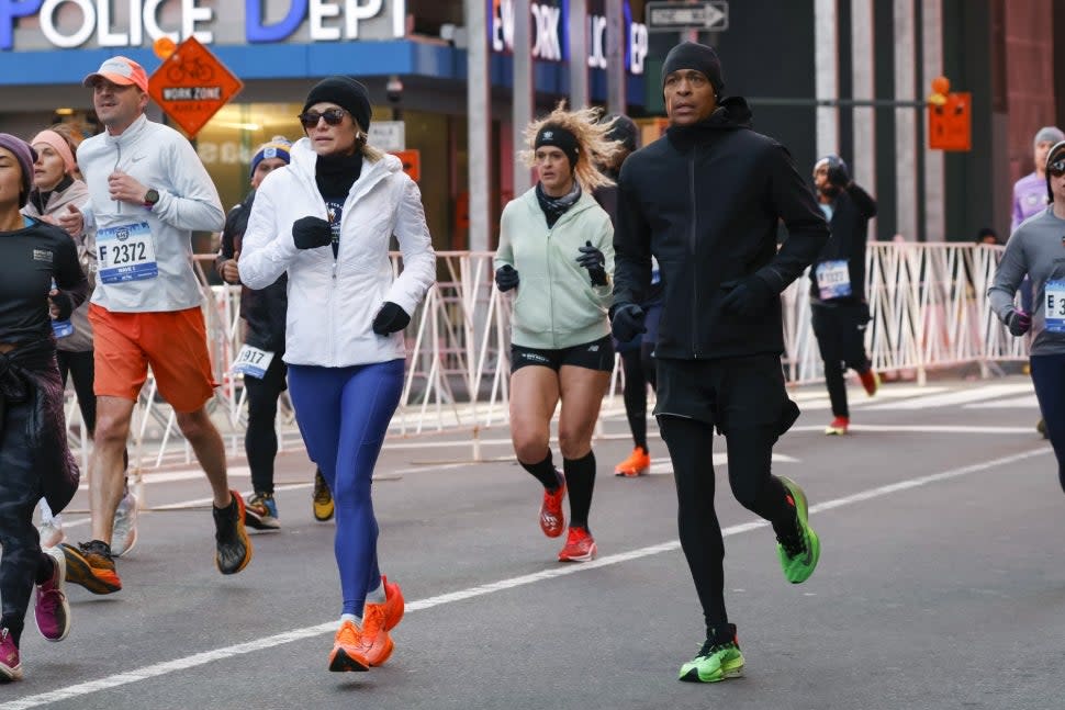 T.J. Holmes and Amy Robach Complete the NYC Half Marathon 