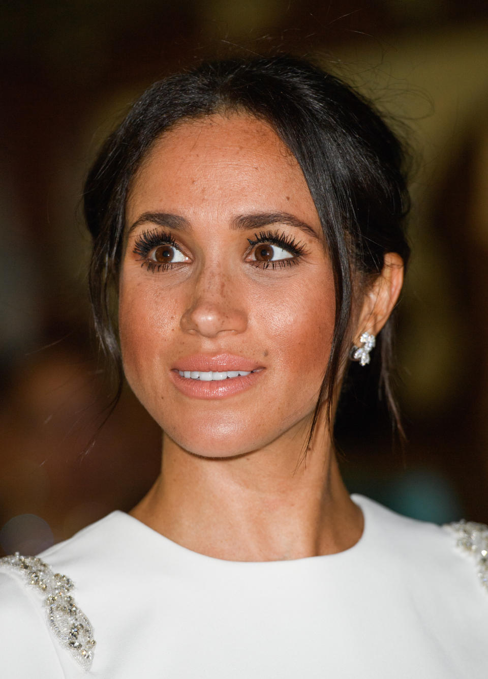 Meghan Markle says this serum gives her crazy long eyelashes. (Credit: Getty)