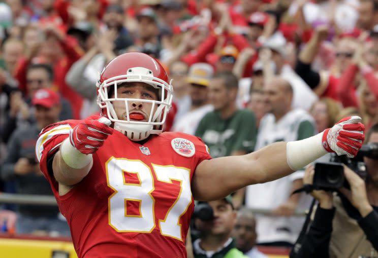 The Kansas City Chiefs use tight end Travis Kelce in many ways. (AP)