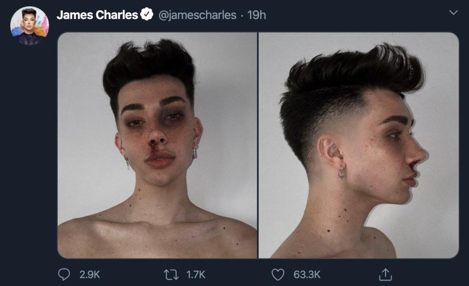 James Charles' original tweet