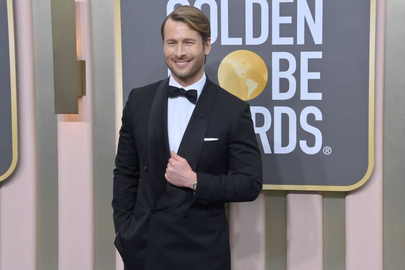 Glen Powell arrives for the Golden Globe Awards at the Beverly Hilton in Beverly Hills, Calif., in 2023. File Photo by Jim Ruymen/UPI