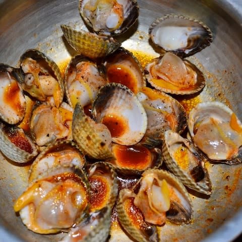 A seafood dish at El Bulli