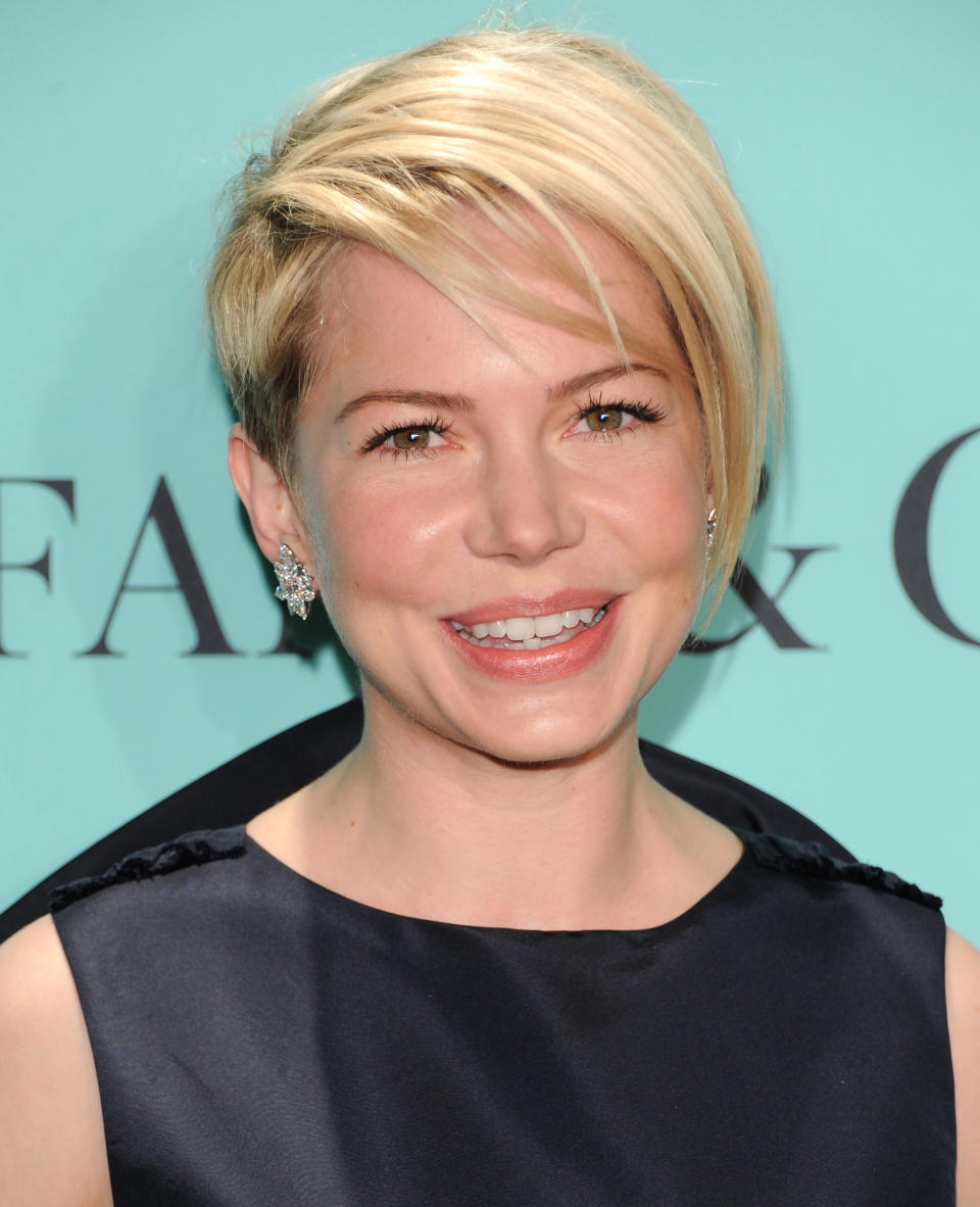 Actress Michelle Williams attends the Tiffany & Co. Blue Book Ball at Rockefeller Center on Thursday April 18, 2013 in New York. (Photo by Evan Agostini/Invision/AP)