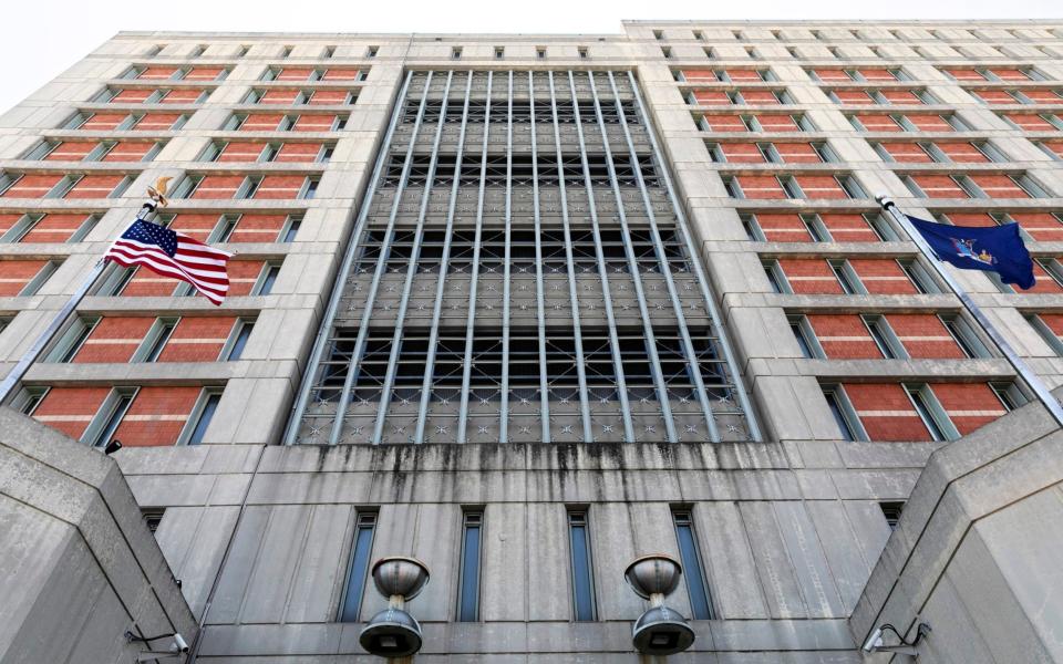 Home to around 1,600 inmates, both male and female, the high-rise building is wedged between the Brooklyn waterfront and an expressway with high security and limited space for recreational activities.   - AP