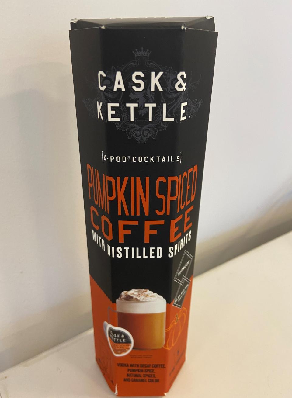 Cask & Kettle Pumpkin Spice Coffee is spiked with vodka.