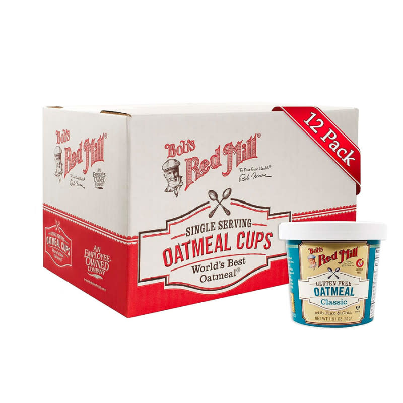 <p>Courtesy of Amazon</p><p>Oatmeal might seem like kind of a lame gift, but dads who’ve been through it understand the value of a filling, nutritious, easy-to-prepare meal in those first few delirious weeks of parenting. These oatmeal cups require no boiling, measuring, or kitchen skills at all. New dads can fill them to the line with water, pop them in the microwave, and enjoy a hot, wholesome meal with minimal effort.</p><p>[$30; <a href="https://clicks.trx-hub.com/xid/arena_0b263_mensjournal?q=https%3A%2F%2Fwww.amazon.com%2FBobs-Red-Mill-Classic-Oatmeal%2Fdp%2FB014U0DHFK%3FlinkCode%3Dll1%26tag%3Dmj-yahoo-0001-20%26linkId%3D3ea004f444ffc9f60df9c7d58951d57d%26language%3Den_US%26ref_%3Das_li_ss_tl&event_type=click&p=https%3A%2F%2Fwww.mensjournal.com%2Fgear%2Fgifts-for-new-dads%3Fpartner%3Dyahoo&author=Cameron%20LeBlanc&item_id=ci02cc9a3980002714&page_type=Article%20Page&partner=yahoo&section=shopping&site_id=cs02b334a3f0002583" rel="nofollow noopener" target="_blank" data-ylk="slk:amazon.com;elm:context_link;itc:0;sec:content-canvas" class="link ">amazon.com</a>]</p>