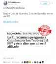 <p>Twitter se ha llenado de comentarios criticando la respuesta del ministro de Economía español.<br>Foto: Twitter. </p>