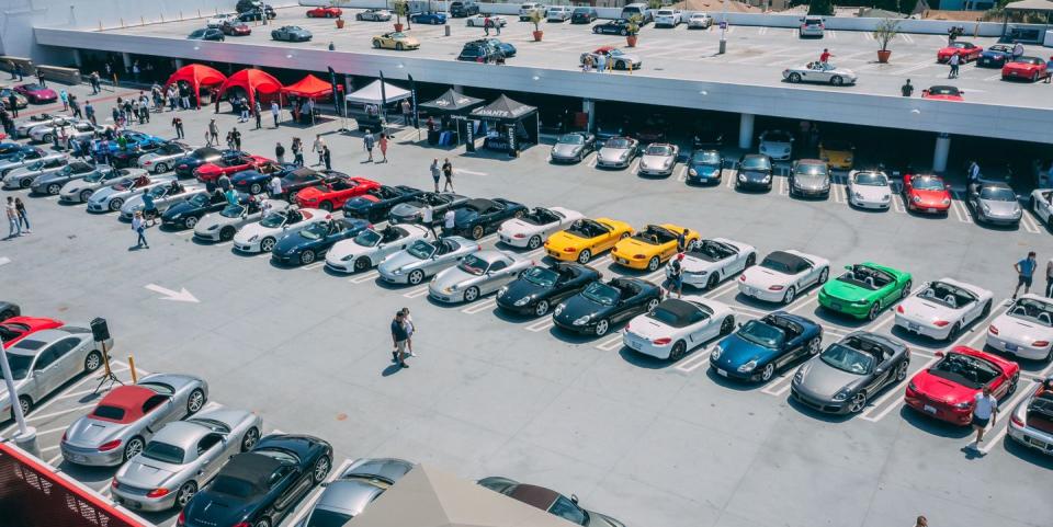 porsche boxsters at the petersen