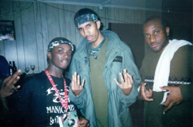 McKinley "Mac" Phipps Jr. (center) at Club Mercedes in Slidell, Louisiana. He was a rising star signed to No Limit Records, alongside artists such as Snoop Dogg and Mystikal, prior to his arrest and conviction in 2000. (Photo: Sheila Phipps)