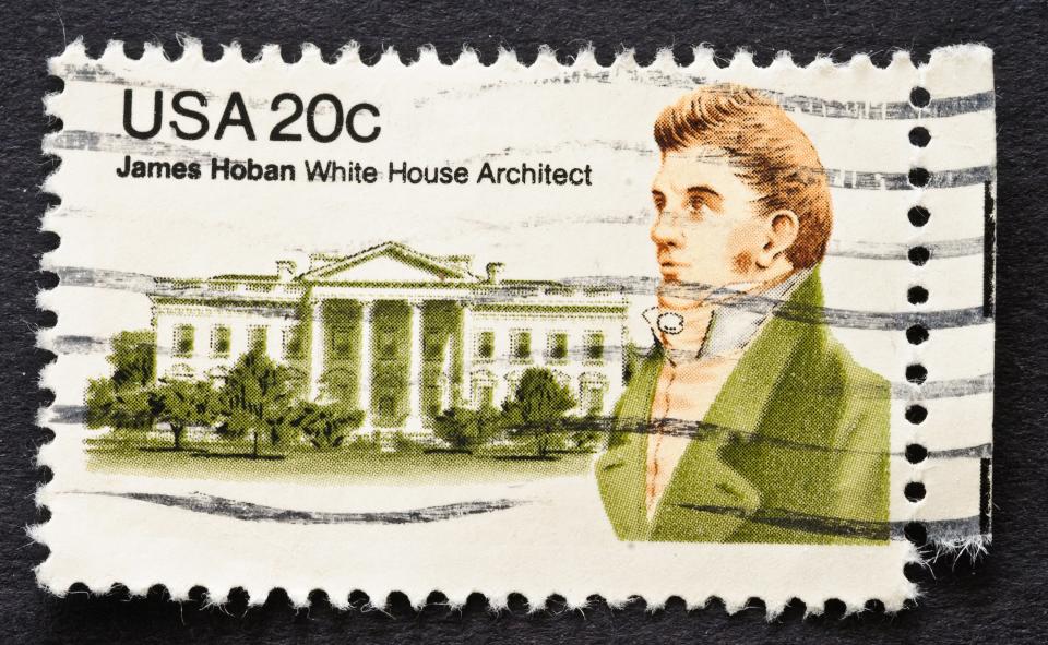 A stamp honoring architect James Hoban was issued in 1981.