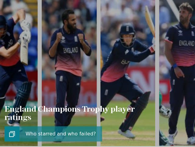 England Champions Trophy player ratings