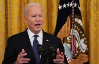 U.S. President Biden signs the COVID-19 Hate Crimes Act at the White House in Washington