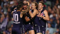 Fremantle are on top....and that's exactly where they'll stay. With an easy run home, can't see another team catching them.