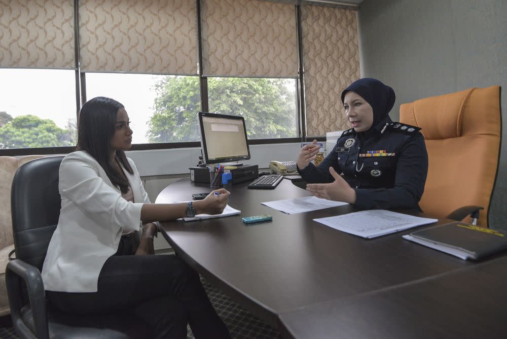 Bukit Aman sexual, women, and child investigation division principal assistant director, Superintendent Siti Kamsiah Hassan speaks to Malay Mail during an interview in Kuala Lumpur August 18, 2020 ― Picture by Shafwan Zaidon