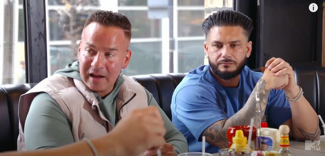 <p>MTV</p> (L) Mike Torrentino and Paul D on 'Jersey Shore: Family Vacation'