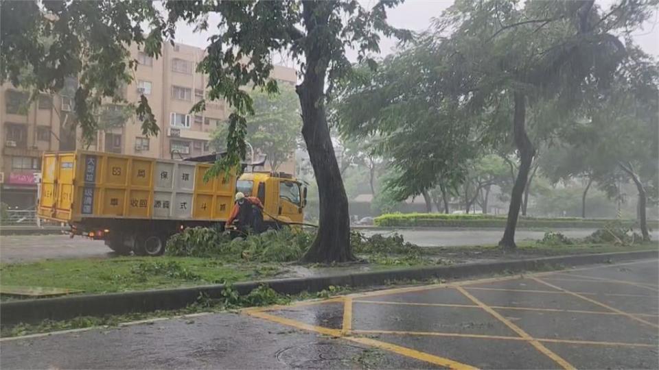 左營二次登陸！「海葵」狂虐高雄整夜　遇滿潮多處淹、路樹壓毀鐵皮屋